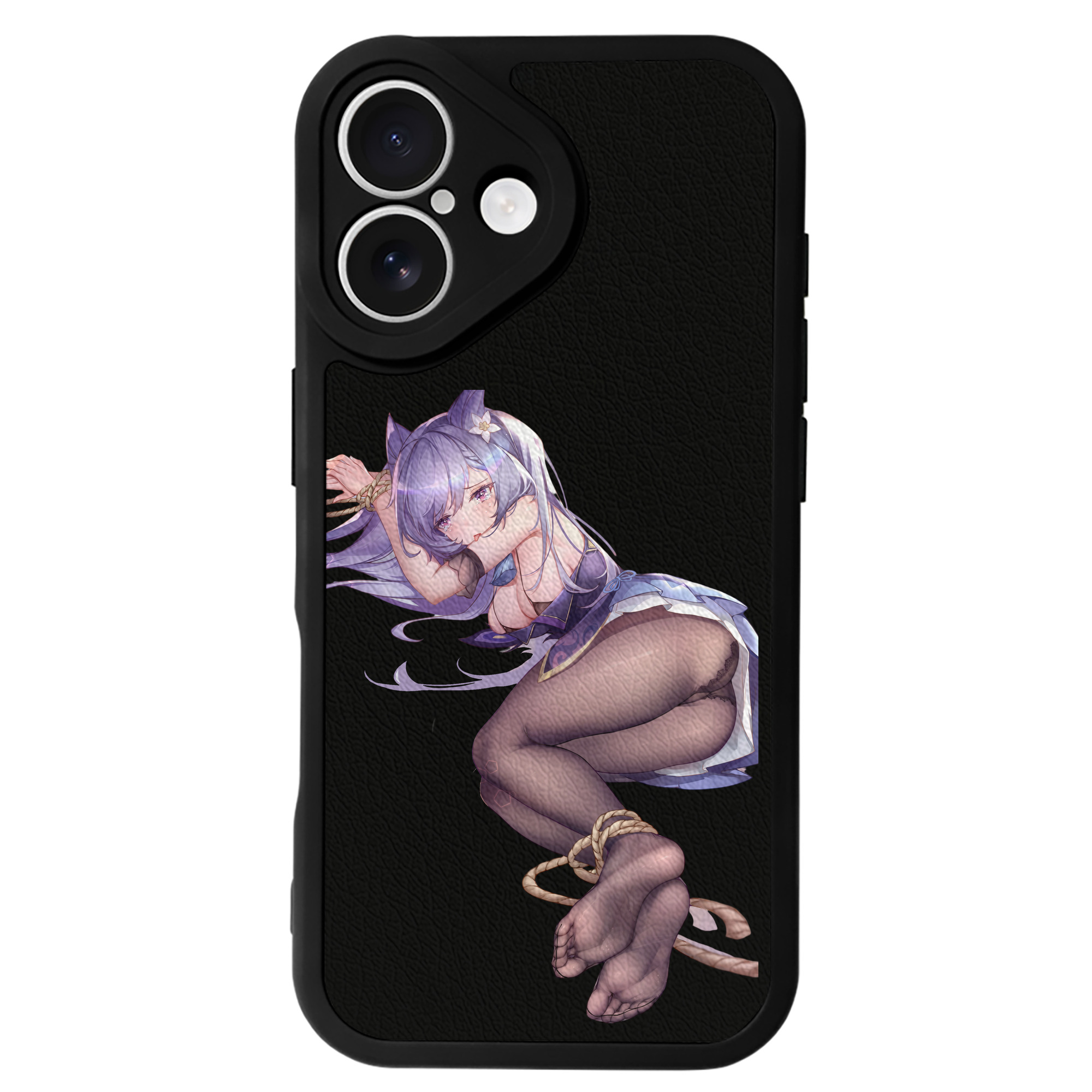 げんし神 刻晴 こくせい genshin Kokusei 【iPhone 16シリーズ対応】シリコンスマホケース（レザー調） 材質：シリコン